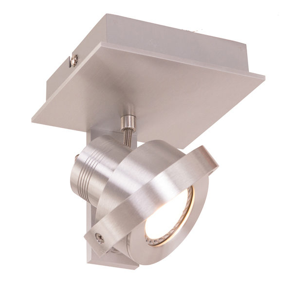 Plafondlamp/Spot LED 1-lichts staal