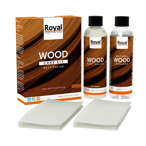 Oranje Matt Polish Wood Care Kit + Cleaner - 2x250ml