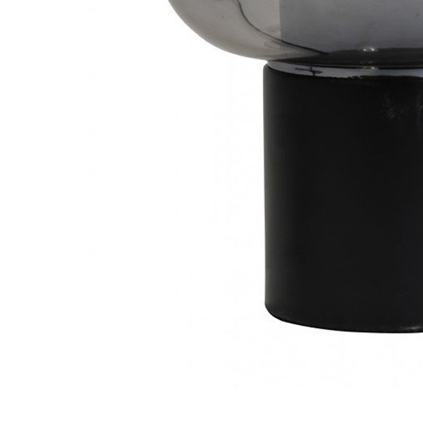 Tafellamp 29,5x46cm ARTURAN glas smoke grijs + mat zwart