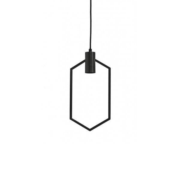 Hanglamp 20x38,5cm AINA mat zwart