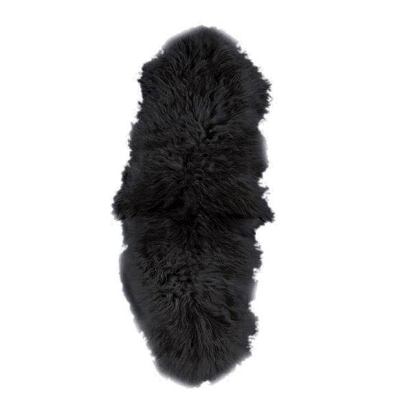 Dyreskinn Schapenvacht Ijslands Zwart 80-210cm