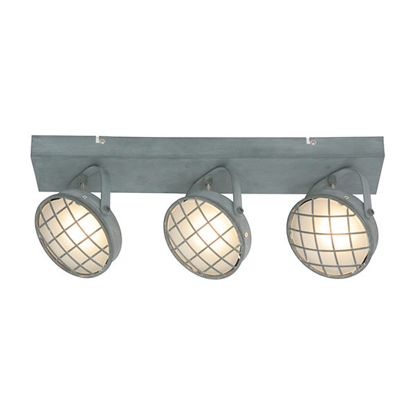 Plafondlamp 3-lichts Balk Lazaro - Grijs