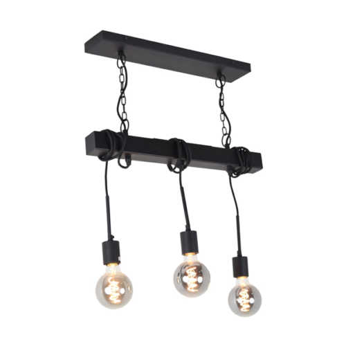 Hang-/plafondlamp Blox 3-lichts Zwart