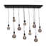Hanglamp Bulby 10-lichts Zwart