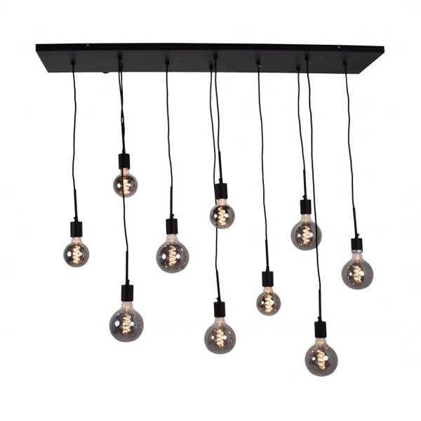 Hanglamp Bulby 10-lichts Zwart