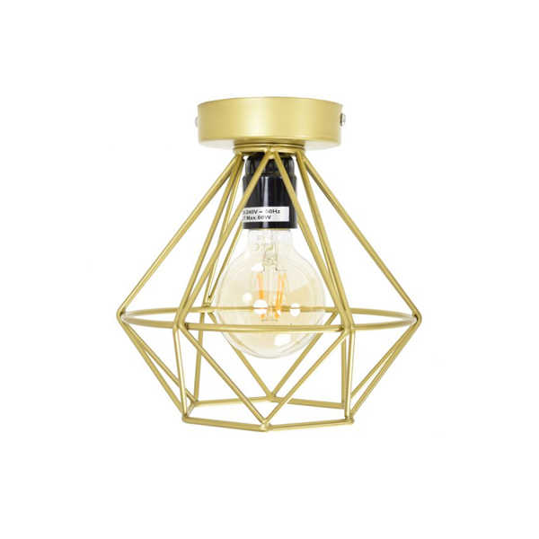 Plafondlamp Wire 22cm - Goud