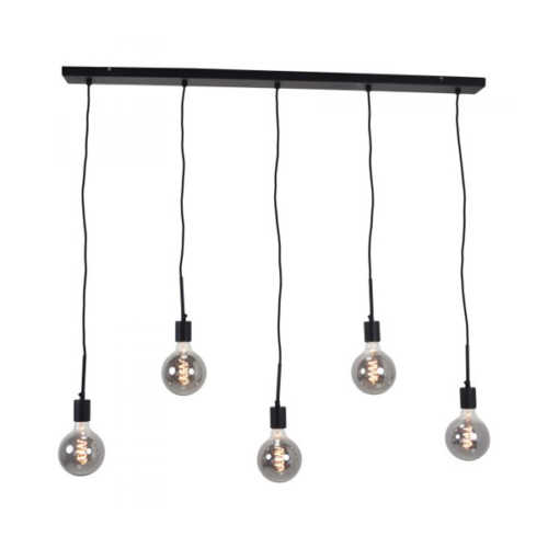Hanglamp Bulby 5-lichts Zwart