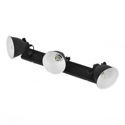 Spot/Plafondlamp industrial 3-lichts vintage black