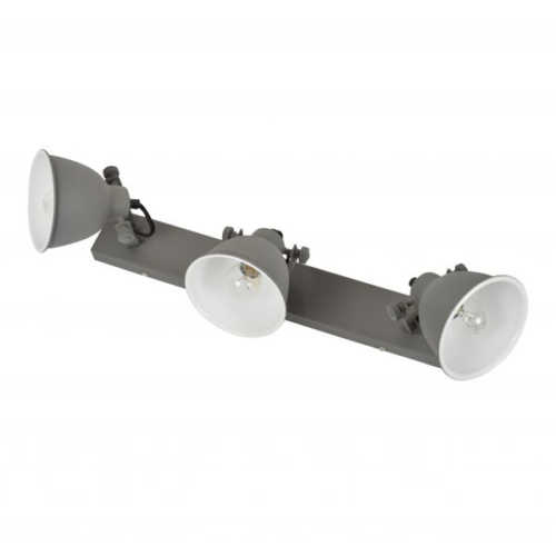 Spot/Plafondlamp industrial 3-lichts vintage grey
