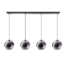 Hanglamp balk Orb 4-lichts - Smoke glas