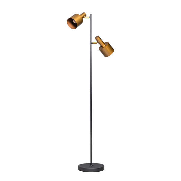 Vloerlamp Sledge 2-lichts - Goud