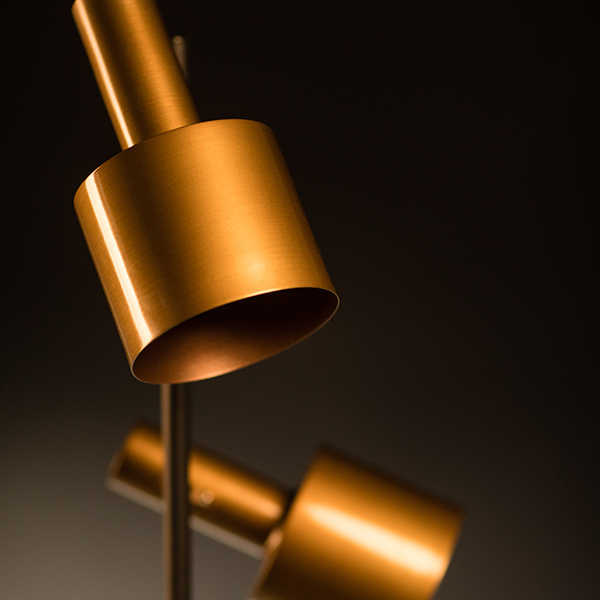 Vloerlamp Sledge 2-lichts - Goud