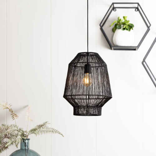 Hanglamp 30x38 cm VITORA mat zwart