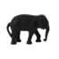 Ornament 22x14x15 cm ELEPHANT zwart