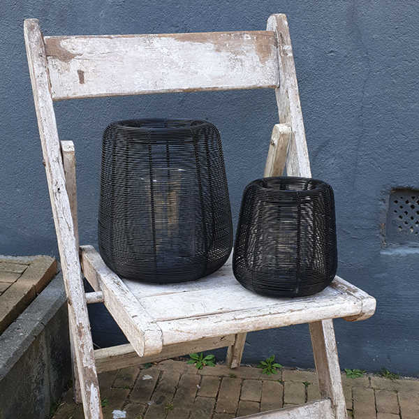 Windlicht 18x20,5 cm ADETA zwart