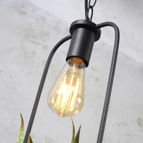 Hanglamp met planthouder Florence - Zwart