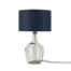 Tafellamp Murano glas + eco linnen kap - Blue Denim