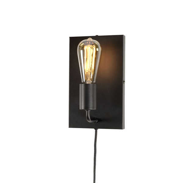 Wandlamp Madrid L - Zwart