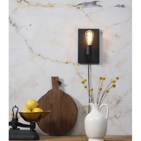 Wandlamp Madrid L - Zwart