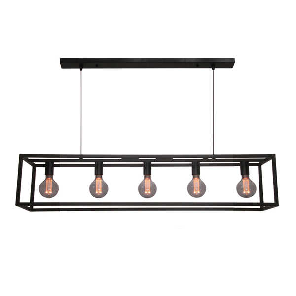 Hanglamp 5-lichts Esteso - Zwart