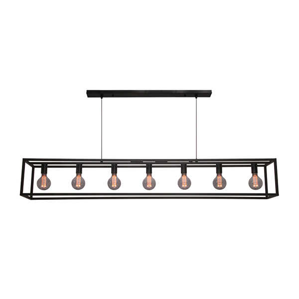 Hanglamp 7-lichts Esteso - Zwart