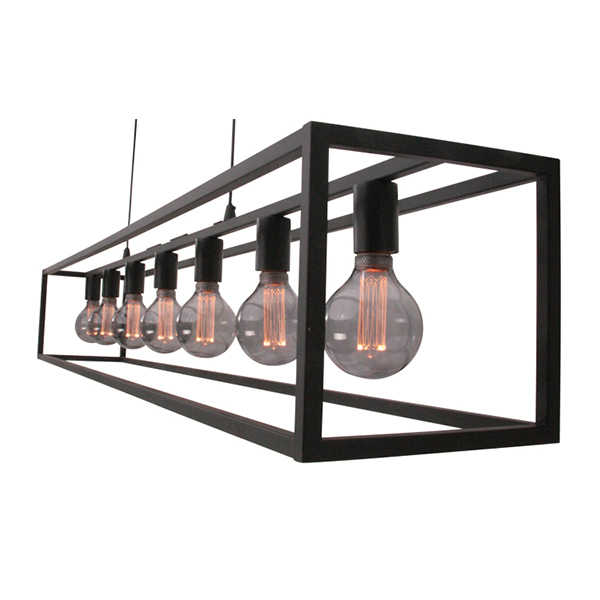 Hanglamp 7-lichts Esteso - Zwart