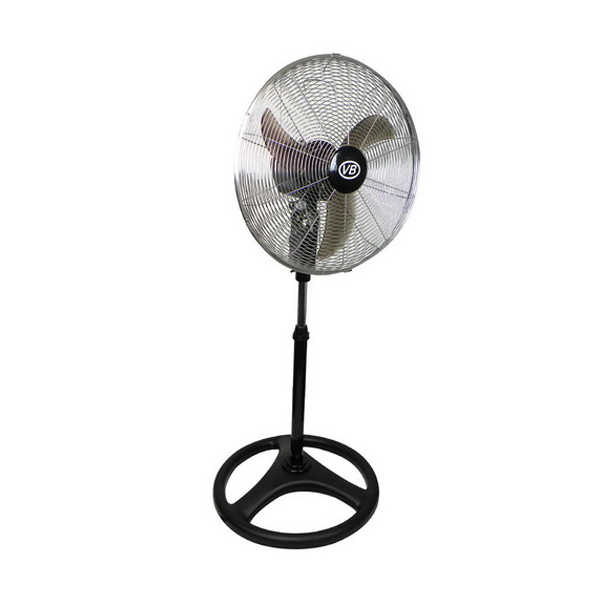 Vloerventilator Prof 3 standen 45cm - Zwart/Metaal