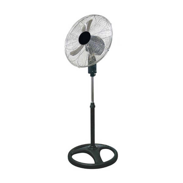 Vloerventilator Prof 3 standen 45cm - Zwart/Metaal