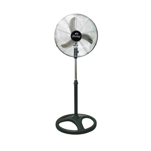 Vloerventilator Prof 3 standen 45cm - Zwart/Metaal