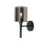 Wandlamp Diverso glas Smoke - Mat zwart