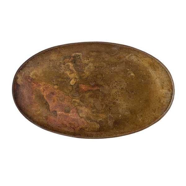 Bloomingville Dienblad ovaal metaal 31x18,5cm - Roest