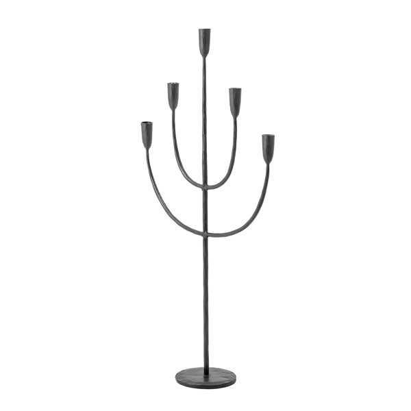 Bloomingville Kaarsenhouder voor 5 kaarsen - Zwart Metaal