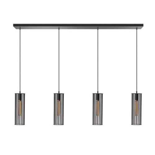 Hanglamp Birdy 4-lichts balk - Mat zwart