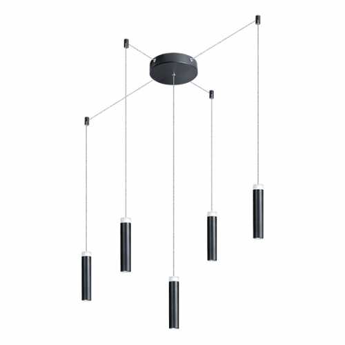 Hanglamp Jack rond 5-lichts LED dimbaar - Zwart