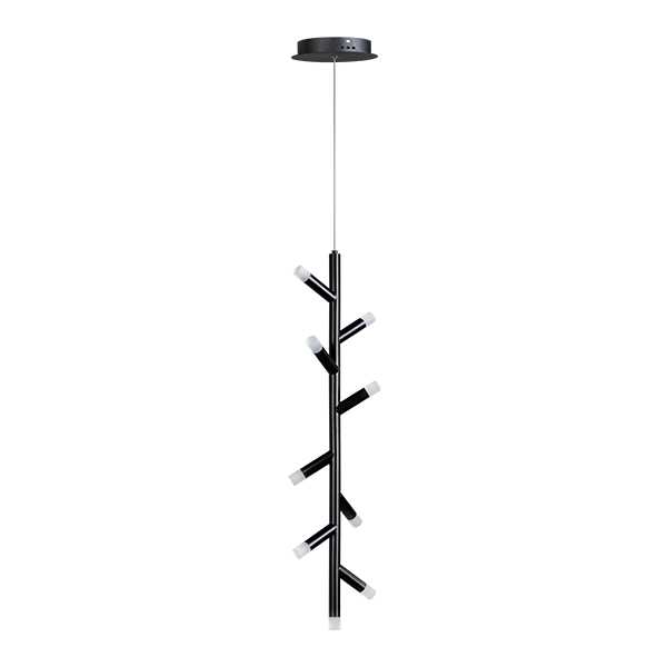 Hanglamp Twig verticaal LED dimbaar - Zwart