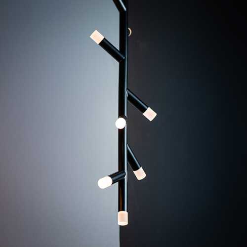 Hanglamp Twig verticaal LED dimbaar - Zwart