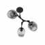 Plafondlamp Lime 3-lichts - Zwart met smoke glas