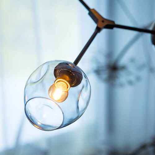 Plafondlamp Lime 3-lichts - Zwart met smoke glas