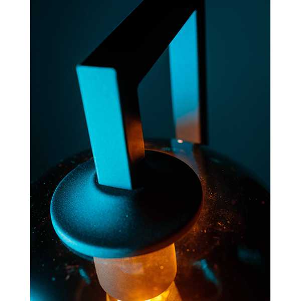 Vloerlamp The John - Zwart met smoke glas