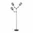 Vloerlamp Lime 3-lichts - Zwart met smoke glas