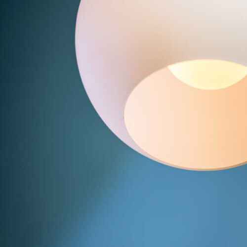 Hanglamp balk Orb 4-lichts - Opaal glas
