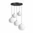 Hanglamp Orb 5-lichts 50cm plaat - Opaal glas