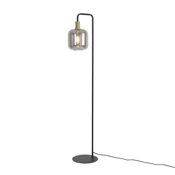 Vloerlamp LEKAR 155cm - Antiek Brons/Smoke glas