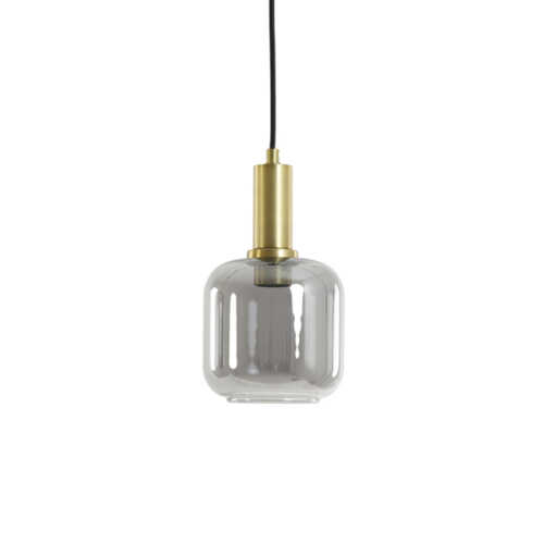 Hanglamp 21x35,5cm LEKAR - Antiek Brons/Smoke glas