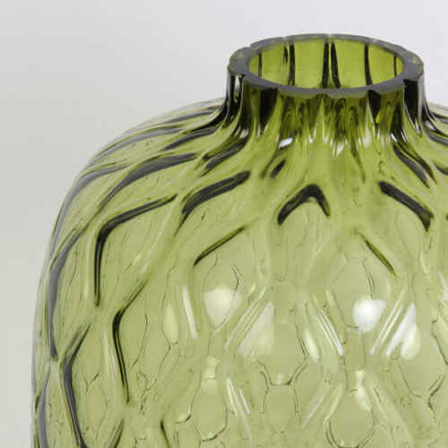 Vaas 29x42cm CARINO glas - Olijf groen