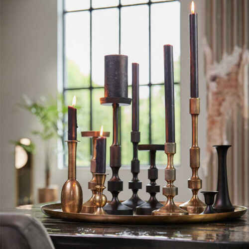 Kandelaar 10x26cm AURIER - Mat Zwart