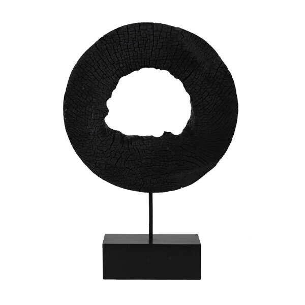 Ornament op voet XERRA 53cm - Hout Zwart