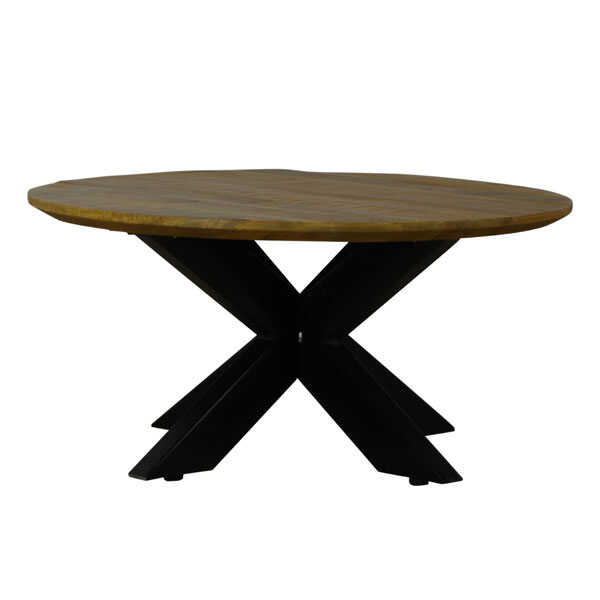 Eettafel rond Jeffrey met verjongd blad - 150cm