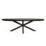 Eettafel ovaal Jennifer zwart met zwart onderstel - 240cm