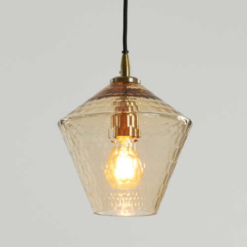 Hanglamp 20x22cm DELILA - Glas Amber